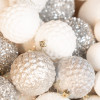 Новорічні кулі 40 шт Мікс Блиск Срібний Білий Набір новорічних куль
