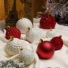 Новорічні кулі 40 шт Мікс Блиск Червоний Білий Набір новорічних куль