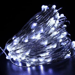 Гирлянда Роса 50м 500 LED (белая, на белом)