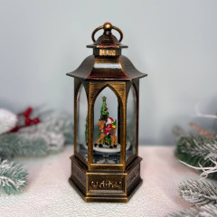 Новогодний фонарь светильник ночник музыкальный 26см с USB питанием и на батарейках Новогодний фонарь светильник ночник музыкальный 26см с USB питанием и на батарейках