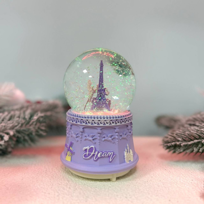 Новорічний ліхтар куля світильник Купідони 13х8см батарейках в комплеті