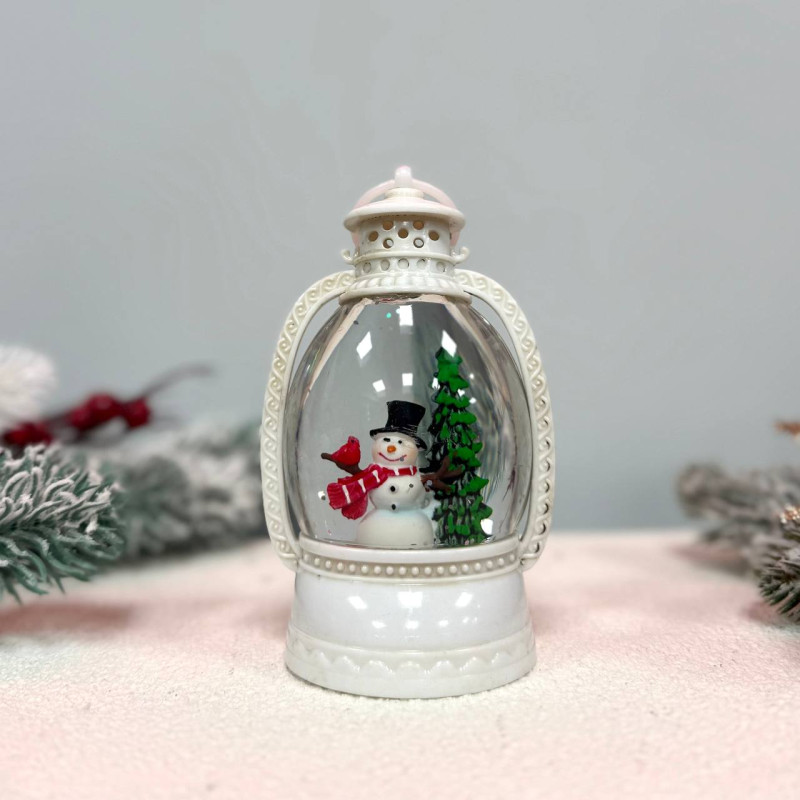 Новорічний ліхтар світильник нічник музичний 32см Релігійний з USB живленням та на батарейках