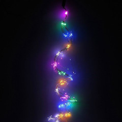 Гирлянда конский хвост 20 нитей, 2.4м, 460LED (мульти, на зелёном)
