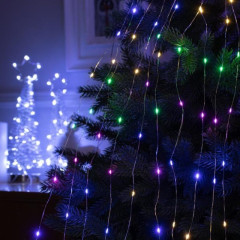 Гирлянда конский хвост 20 нитей, 2.4м, 460LED (мульти, на зелёном)