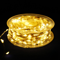 Гирлянда Роса 100м 1000 LED (тепло-белая, на белом)