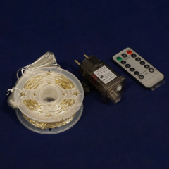 Гірлянда Роса 100м 1000 LED (біла, на білому) Гірлянда Роса 100м 1000 LED (біла, на білому)