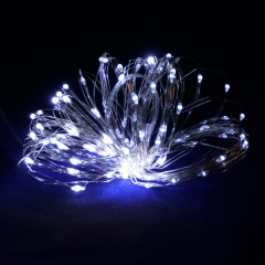 Гирлянда Роса 10м USB 100 LED (белая, на белом)