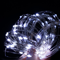 Гирлянда Роса 10м USB 100 LED (белая, на белом)