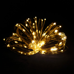 Гирлянда Роса 10м USB 100 LED (тепло-белая, на белом)