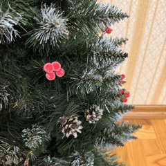 Ялинка в горщику 0.7 м з шишками Кармен Білий Квадратний