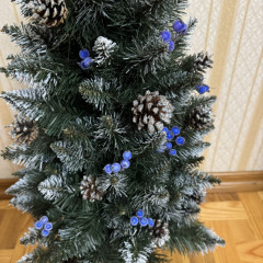 Ялинка в горщику 0.9 м з шишками Кармен Білий Круглий (MVK-5006)