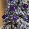 Новорічні кулі 18 шт Гальваніка Фіолетовий 8 см 