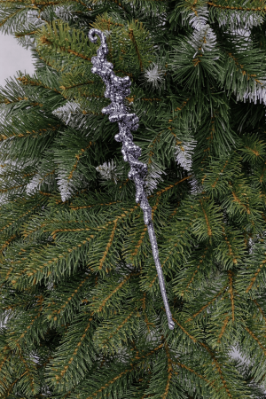 Іграшка на ялинку Бурулька (металіка, 26см)