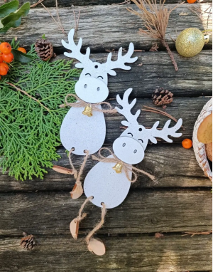 Іграшка на ялинку Олень (дерев'яна)