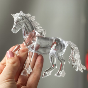 Іграшка на ялинку СИМВОЛ РОКУ Кінь (прозорий, 13см)