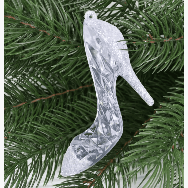 Іграшка на ялинку Туфелька (прозорий, 15см)