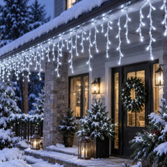 Вулична гірлянда «Бахрома» посилена 3×0,8 м, 100 LED, холодний білий, IP65, 10% Flash, з конектором Вулична гірлянда «Бахрома» посилена 3×0,8 м, 100 LED, холодний білий, IP65, 10% Flash, з конектором
