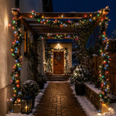 Гірлянда LED 500, 30м, чорний провід, кольорова