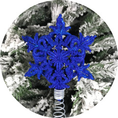 Верхівка на ялинку 3D зірочка 14см (синя)