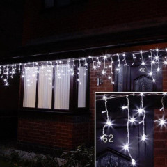 Гирлянда Бахрома LED 5x0.5м (белая, с коннектором)