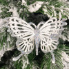 Іграшка на ялинку Метелик (срібло, 12см)