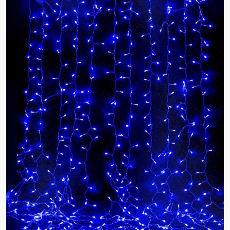 Гірлянда Водоспад 3х2м 320 LED (штора, синя)