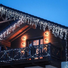 Гирлянда Бахрома LED 5x0.5м (белая, с коннектором)