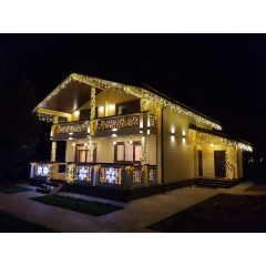 Гирлянда Бахрома LED 5x0.5м (тепло-белая, с коннектором)