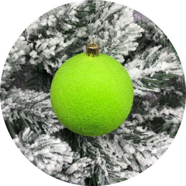 Ялинкова куля Оксамит (80мм, зелений)
