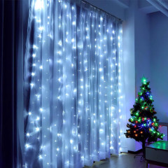 Гірлянда Водоспад 3х1.2м 240 LED (штора, біла)