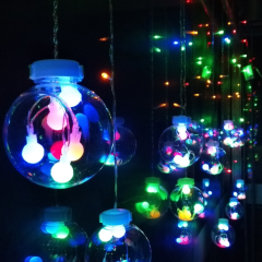 Гірлянда штора LED Куля в кулі 3х0.8м (мульти)