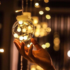 Гірлянда штора LED Куля в кулі 3х0.8м (тепло-біла)