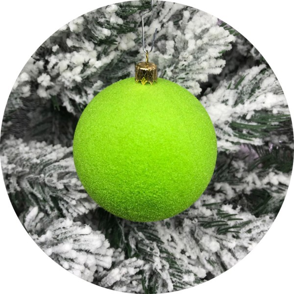 Ялинкова куля Оксамит (100мм, зелений)