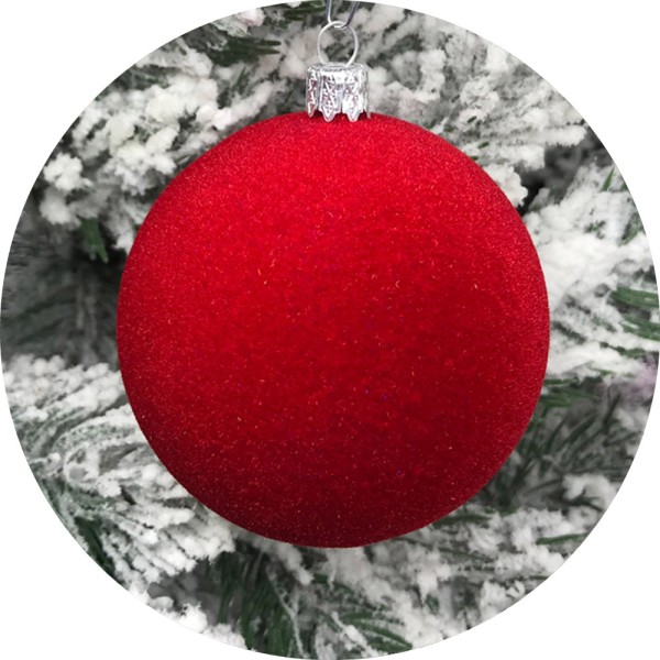 Ялинкова куля Оксамит (200мм, червоний)