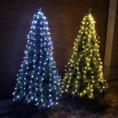 Гирлянда конский хвост 20 нитей, 2.4м, 460LED (мульти, на белом)