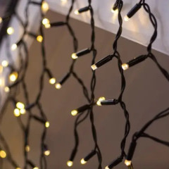 Гирлянда Бахрома LED 5x0.5м (тепло-белая, с коннектором)