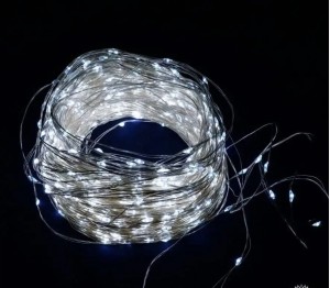 Гірлянда Роса 100м 1000 LED (біла, на білому)