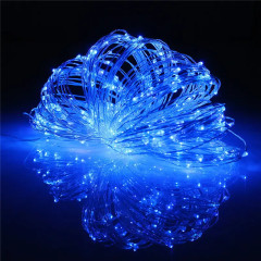 Гирлянда Роса 50м 500 LED (синяя, на белом)