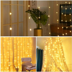 Гирлянда Роса штора 3х2м 250LED (тепло-белая)