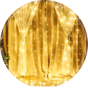Гірлянда Водоспад 3х1.2м 240 LED (штора, тепло-біла)