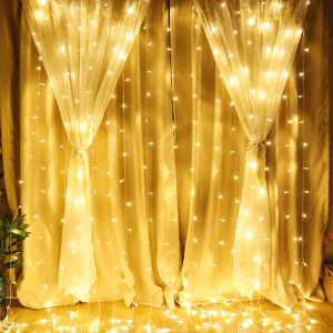Гірлянда Водоспад 3х2м 320 LED (штора, тепло-біла)
