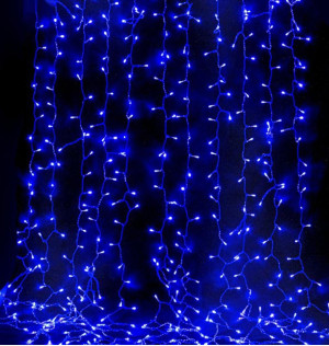 Гірлянда Водоспад 3х1.2м 240 LED (штора, синя)
