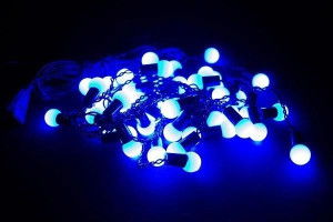 Гирлянда штора LED Шар в шаре 3х0.8м (синяя)