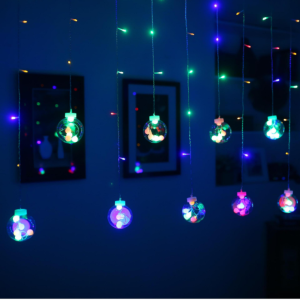 Гирлянда штора LED Шар в шаре 3х0.8м (мульти)