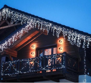 Гирлянда Бахрома LED 5x0.5м (белая, с коннектором)