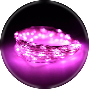 Гирлянда Роса (5м) 50 LED Розовая
