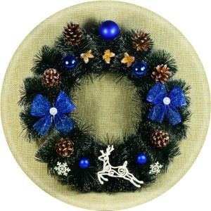 Різдвяний вінок (40см, синій)