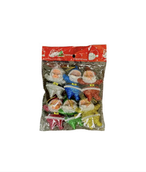 Іграшка на ялинку Святий Миколай 6шт (різнокольорова)