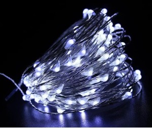 Гірлянда Роса 50м 500 LED (біла, на білому)