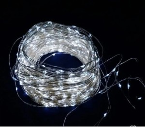 Гірлянда Роса 100м 1000 LED (біла, на білому)